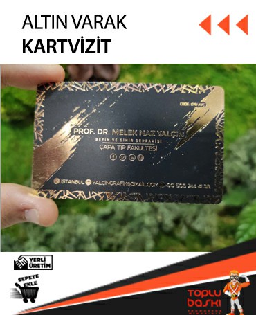 Altın Varaklı Kartvizit Çorlu