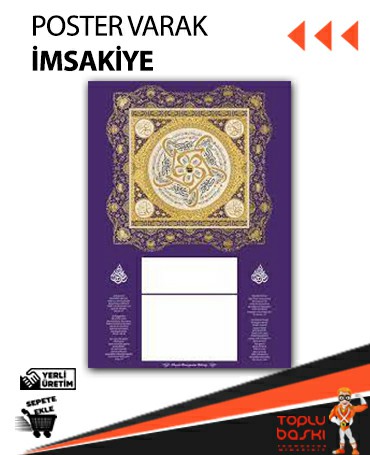 Çorlu İmsakiye Siparişi