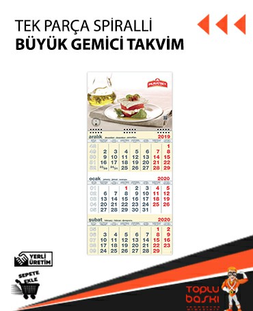 Gemici Takvim Siparişi Çorlu